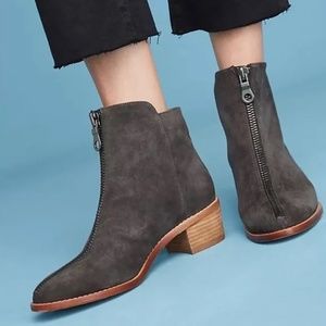 Anthropologie Matiko Suede Zipper Ankle Boots sz 8